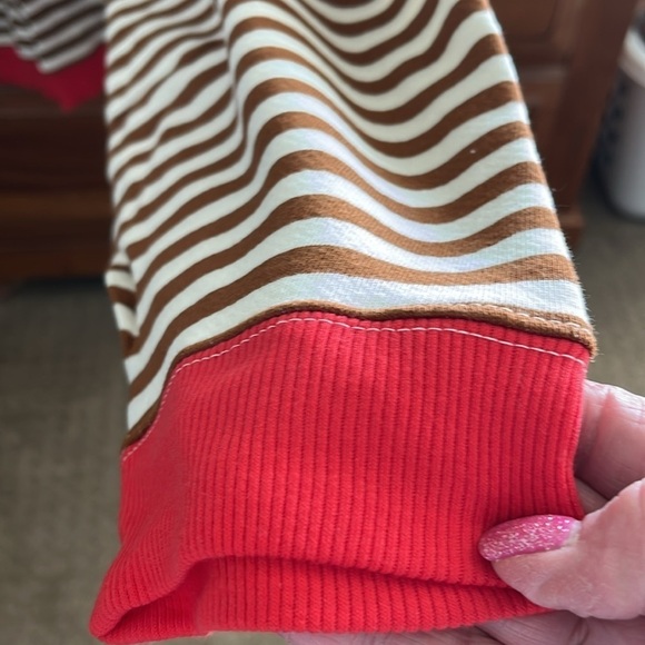 NWT We The Free Brown And Red Striped Crewneck Size Large - Picture 4 of 12